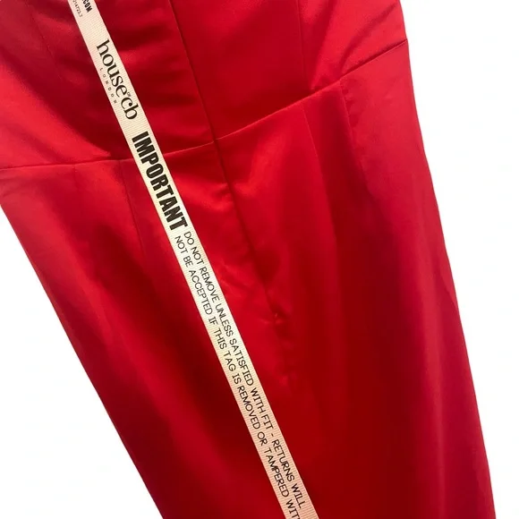 House of CB Adrienne Dress Red Satin Strapless Gown Sexy Romantic NWT Sz XL - Picture 14 of 16